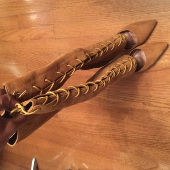 Women Shoes Lace Up Boots - Picture 2 of 4